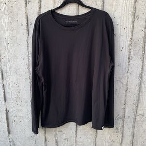 Ace Rivington Black Long Sleeve Shirt Cotton Made in California, USA Crewneck XL